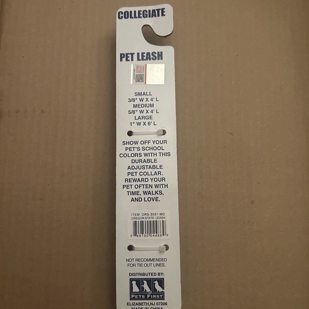 Pet Leash - Oregon St Beavers - NCAA Licensed - Size Medium