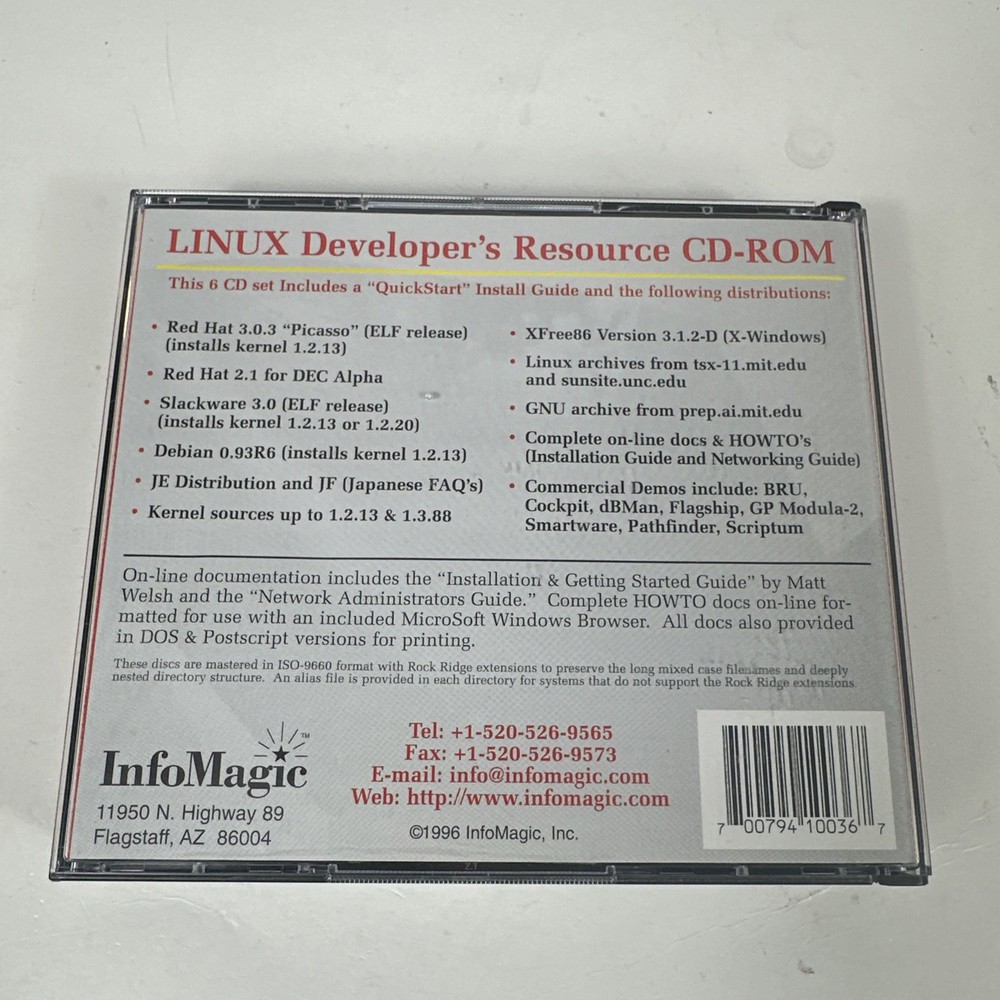 Linux Developer's Resource Infomagic KNIGHT 6 CD Set Red Hat Slackware Kernel