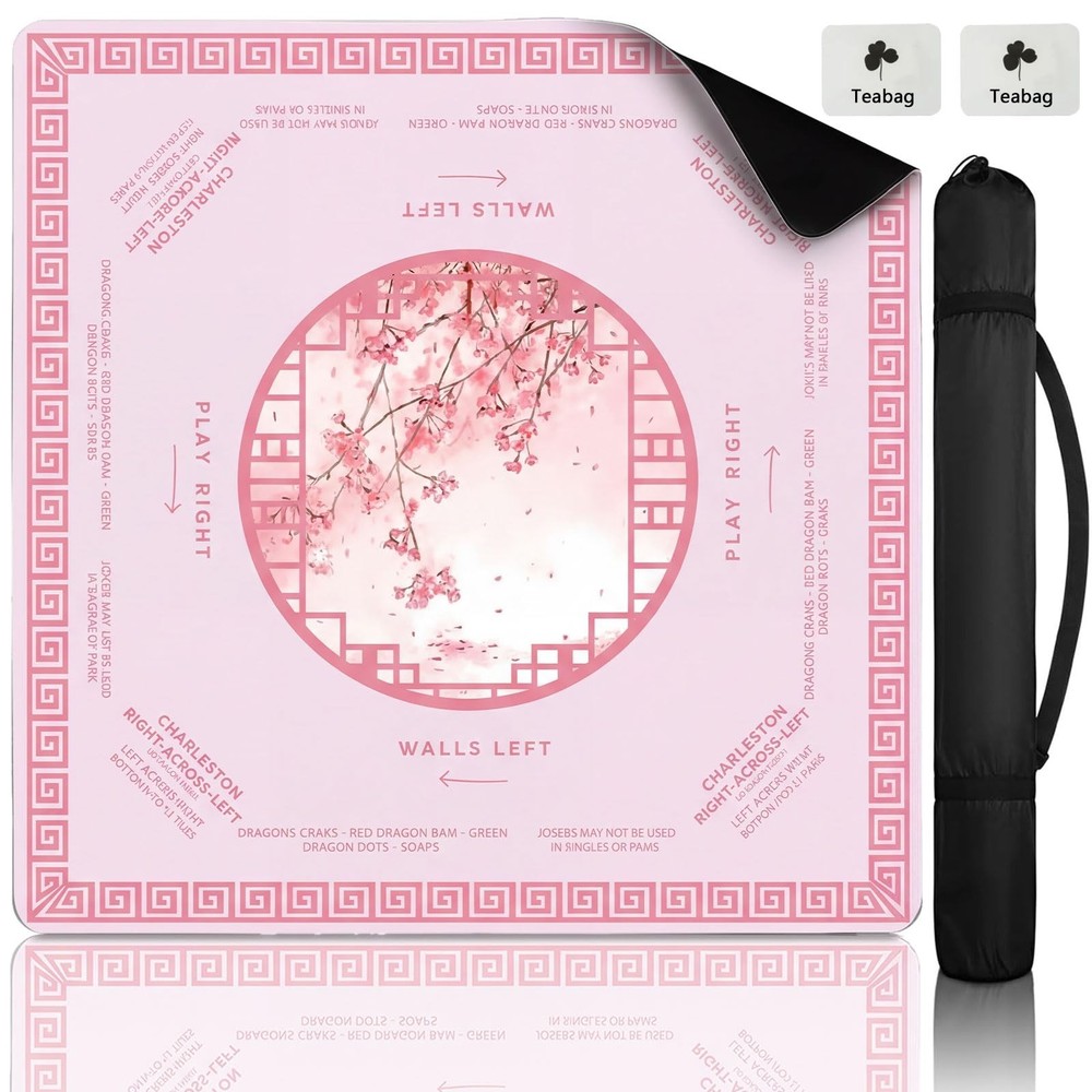 Mahjong Mat for Table Non Slip Noise Reduction 3mm - 31.4x31.4 Inch for Ameri...