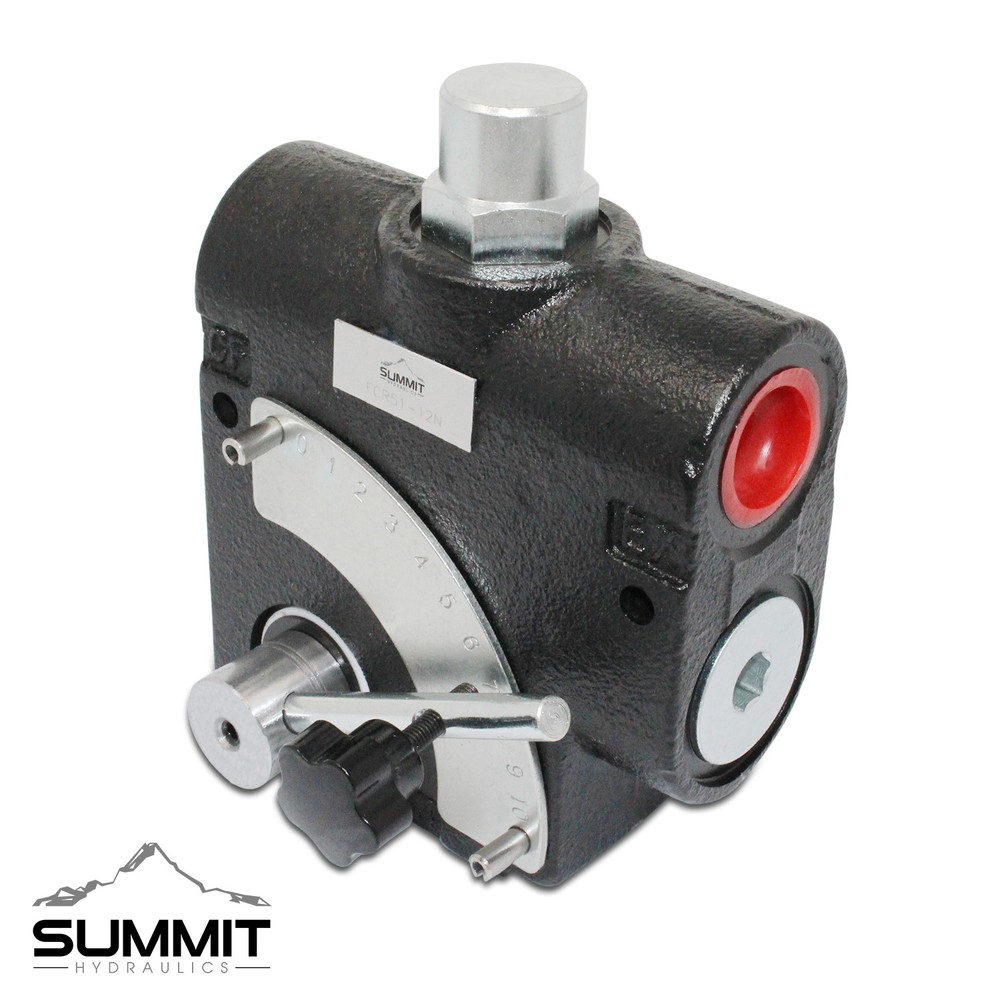 Hydraulic Adjustable Variable Flow Control Valve w/ Relief, 0-30 GPM, 3/4” NPT