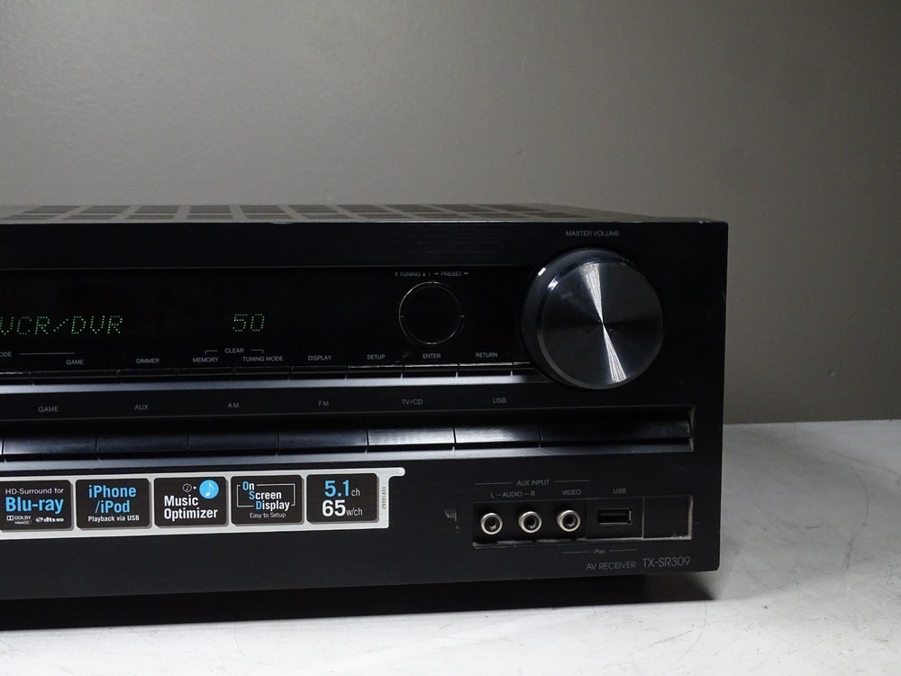 ONKYO A/V Receiver (TX-SR309) NO Remote-TESTED/Working