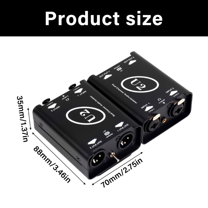 2 Channel 3.5mm Reduce Electrical Interferences Noise During Instrument