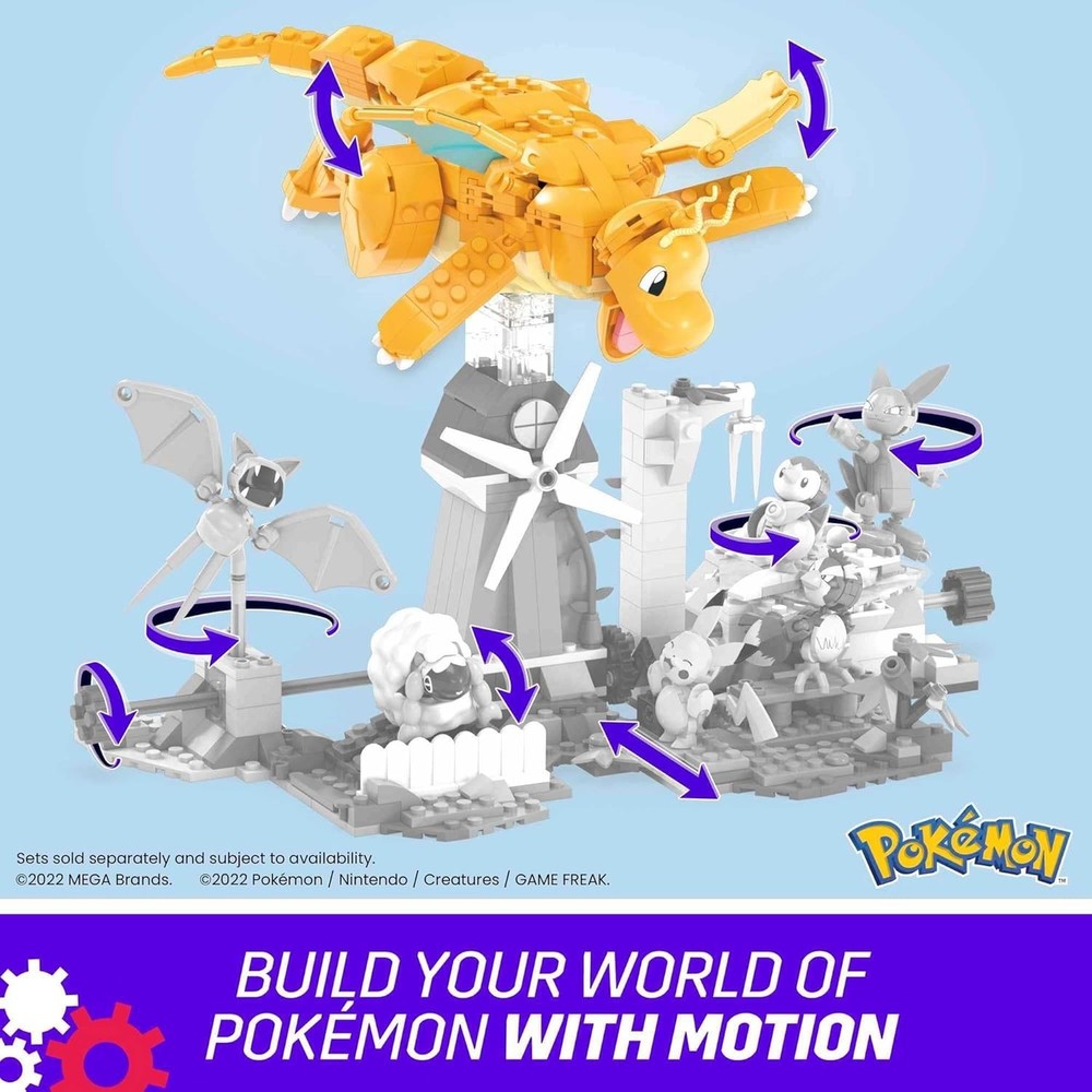 Educational Mega Pokémon Building Set Dragonite with Movement Feature