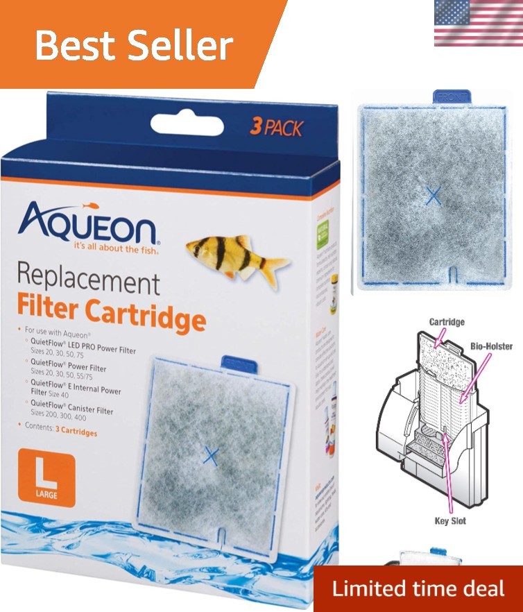 High-Performance 3-Pack Large Filter Cartridges with Even Carbon Distribution