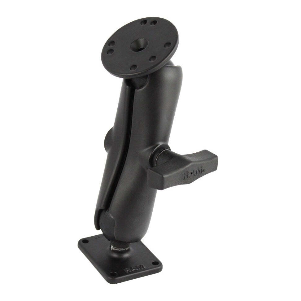 RAM-101U-225 RAM Double Ball Mount with Round & Rectangula...