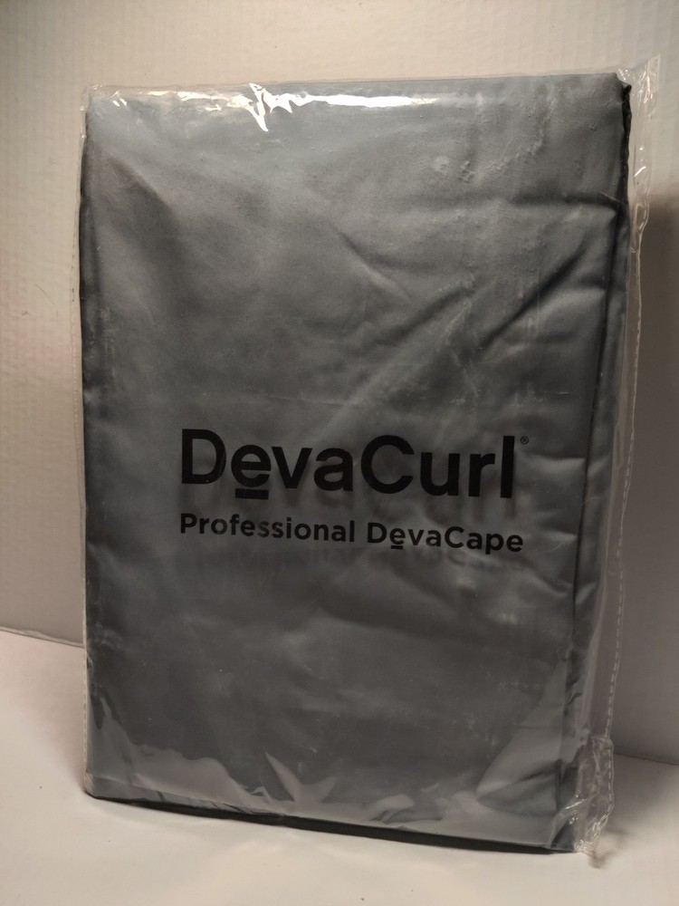 DevaCurl Professional DevaCape Salon Cutting Cape Gray Embroidered NEW