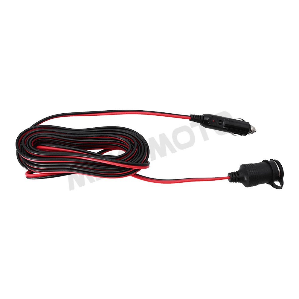 24FT 12V Car Cigarette Lighter Socket Cord Heavy Duty Power Adapter Cable