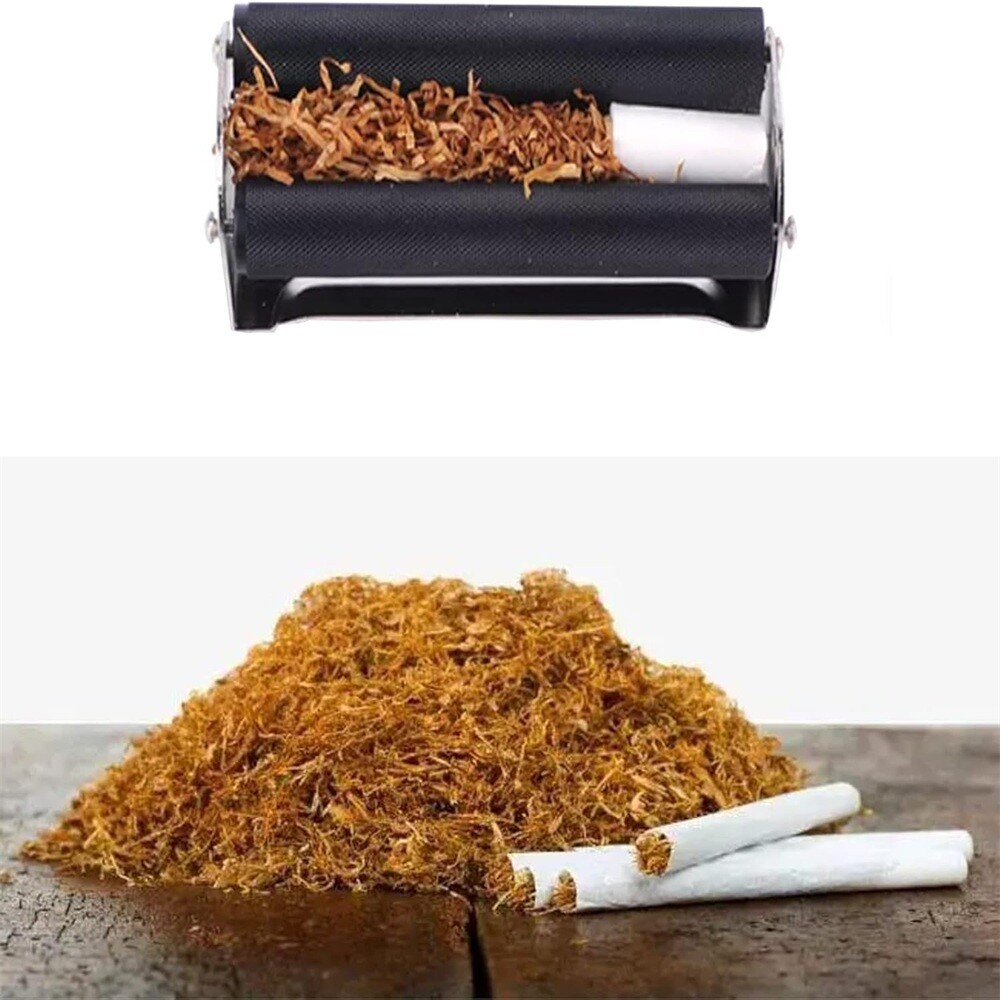 70mm Manual Cigarette Roller Metal Cigarette Rolling Machine with Lid Durable
