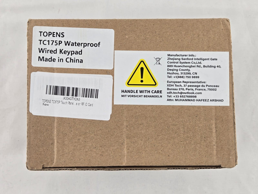 TOPENS TC175P Waterproof Wired Keypad Keyless Entry Accessory for Gate Access