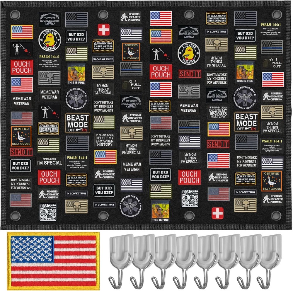Tactical Patch Board 40x28", Morale Patch Hanging Wall Panel Display Holder