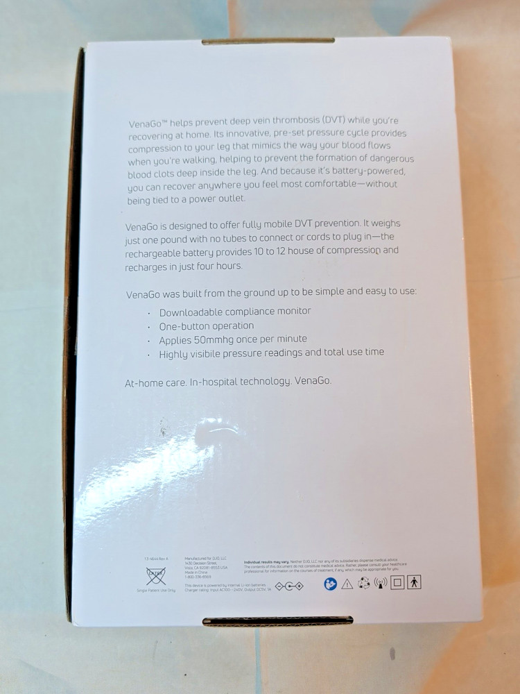 VenaGo Portable Compression Device DVT Circulation System DJO Open Box New