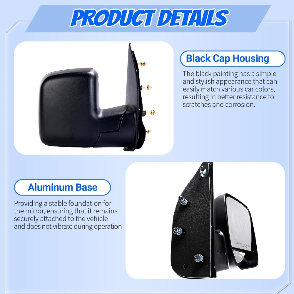 Pair View Mirror for 02-08 FORD E150 E250 E350 E450 E550 Club Wagon Super Duty
