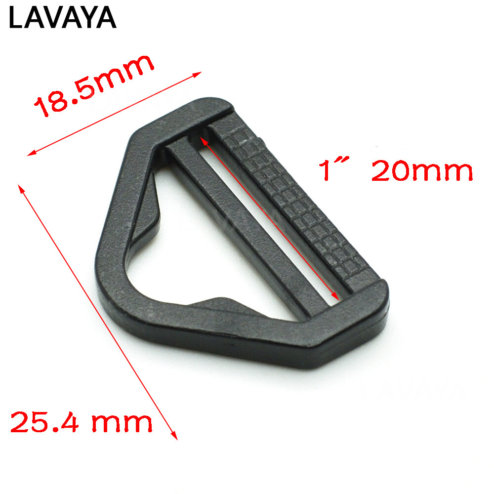 10pcs/pack  PlastiSlider Adjustable Buckle Black