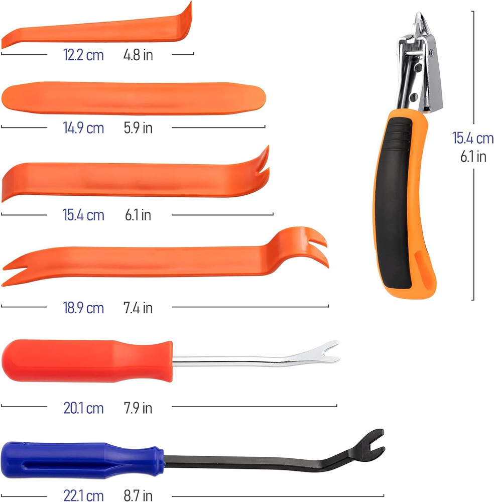 7 Pieces Staple Remover Tools Set for Upholstery, Construction and Auto Car, Pro