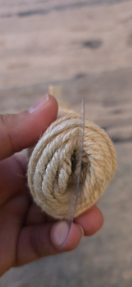 Ivory Jute Twine partially used small roll