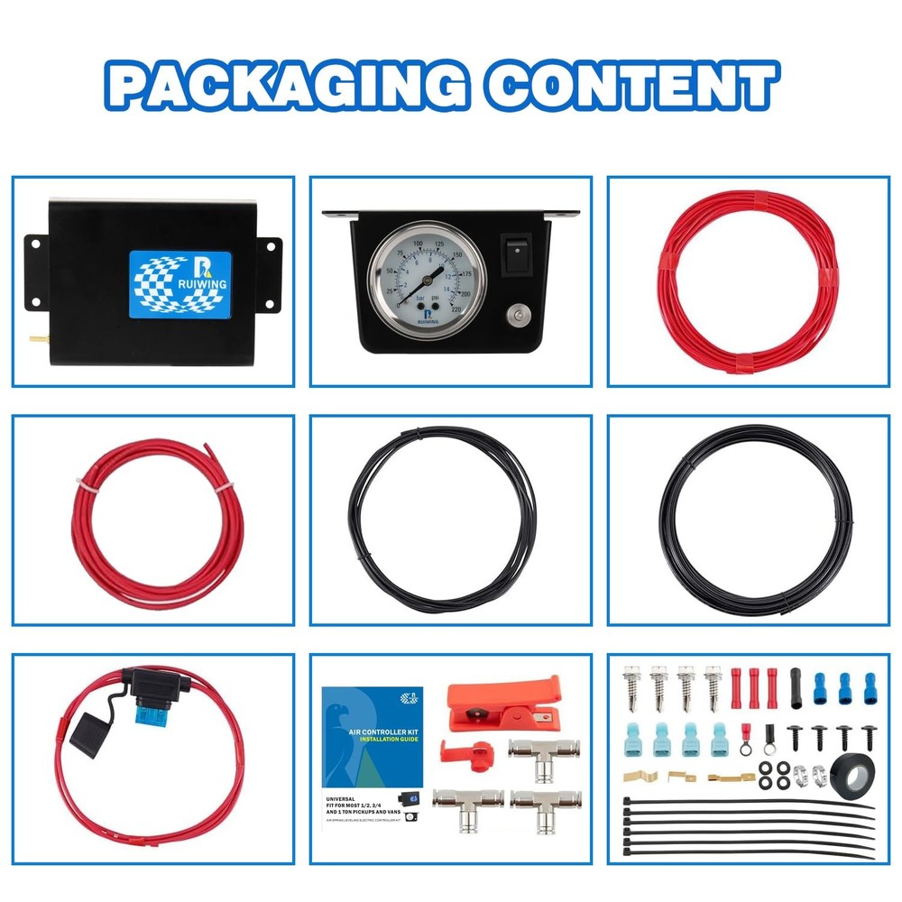 Air Bag Compressor Kit, On Board Air Compressor System with Air Ride Compress...