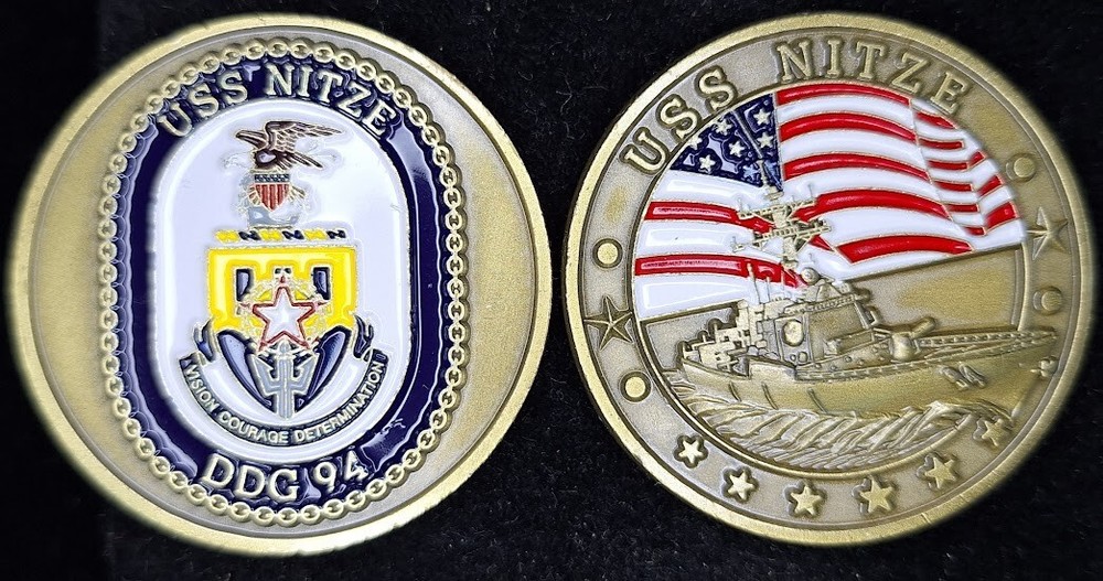 DDG-94 USS NITZE - Navy Challenge Coin