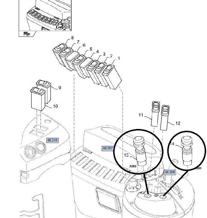 82014977-Table Motion Actuator- Switch Assy