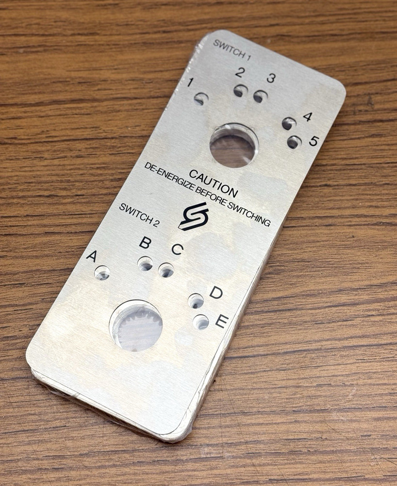 Lot Of 20, Rectangle Front Panel Face Plate Cover, Caution Two Switch