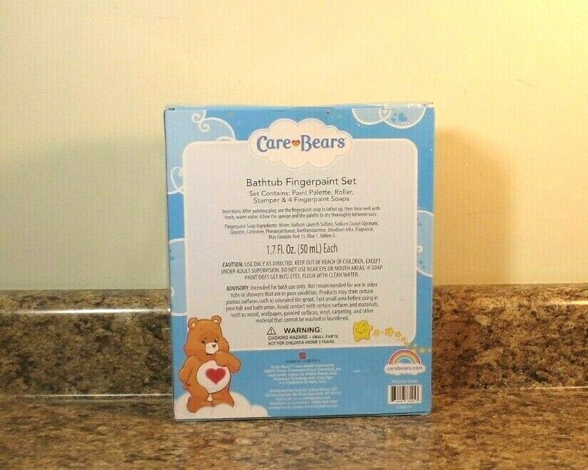 Care Bears Bathtub Fingerpaint Set Bath Time NEW