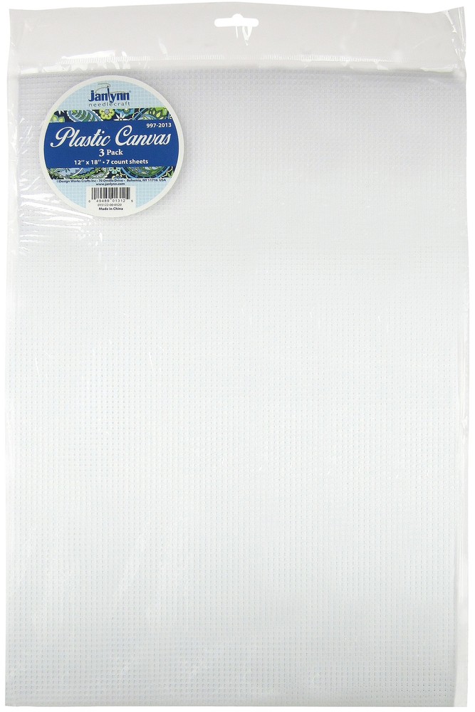 Janlynn Plastic Canvas 7 Count 12"X18" 3/Pkg-Clear