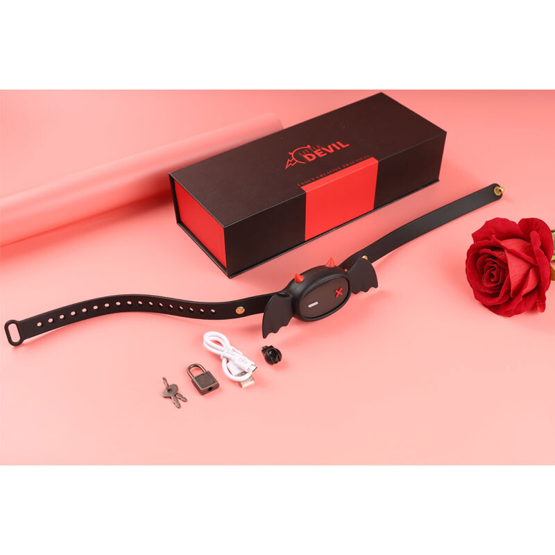 Electro Collar Electric-Stim Devil App Remote Control Bondage Neck Collar Shock