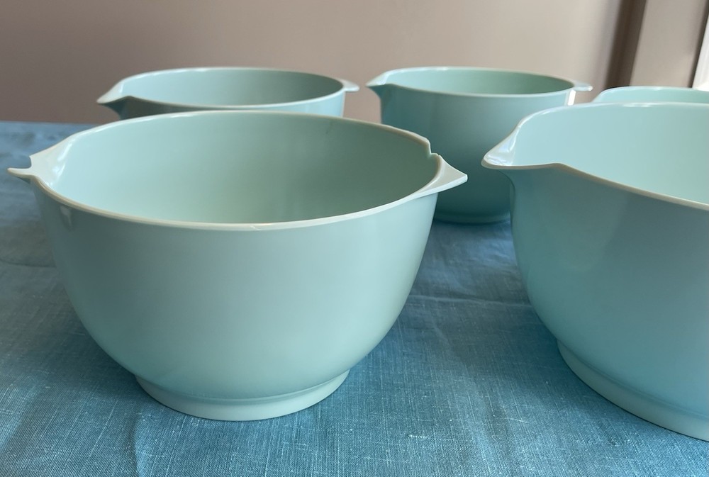 5 Sizes Melamine Pour Spout Nesting Mixing Bowls Robin Egg Blue