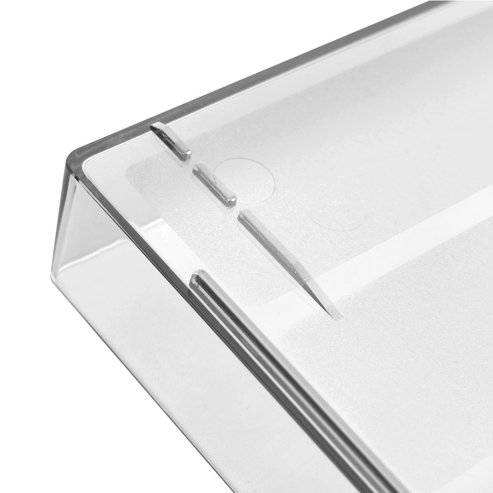 Stackable Letter Tray Single Side Load, Plastic, Desktop File Organizer (Clea...