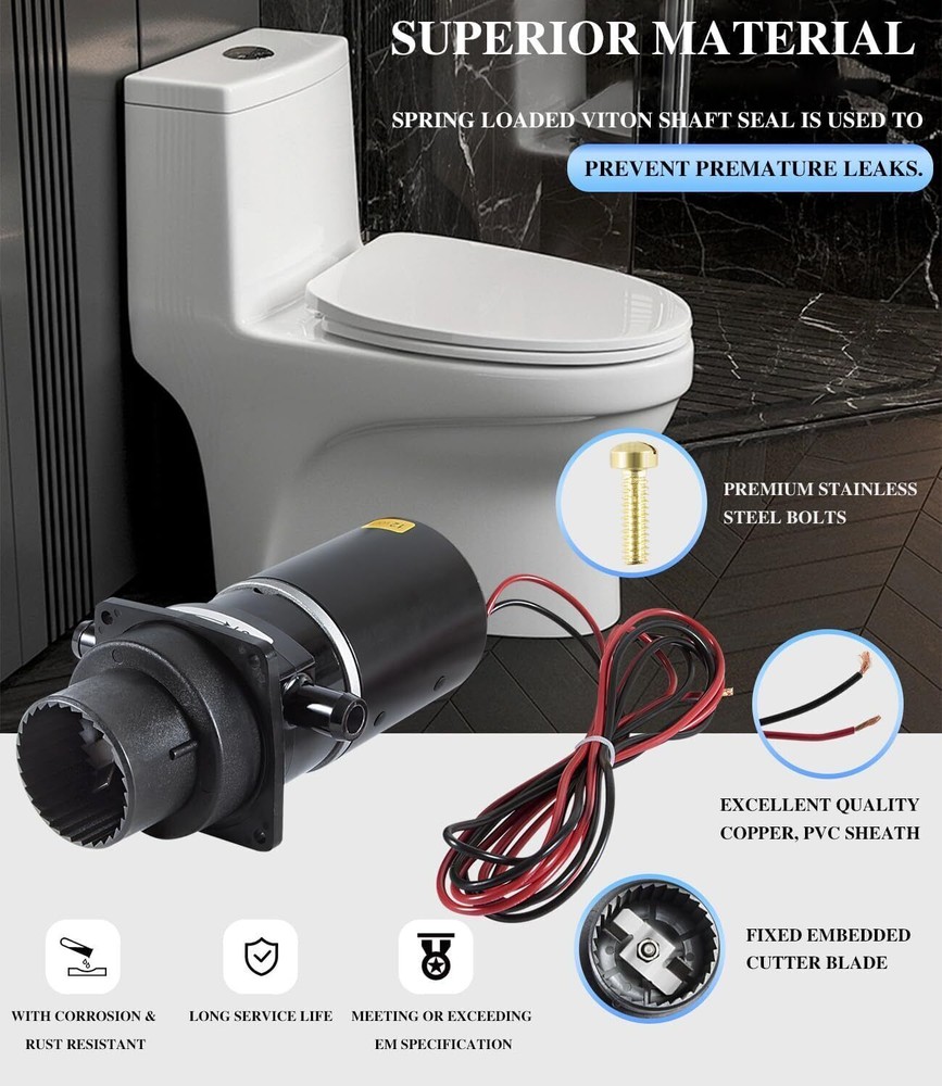 Replace for Jabsco 37041-0010 Marine Toilet Macerator Sub Assembly Kit (12-Volt)