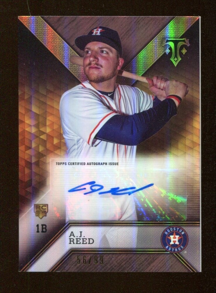 A.J. Reed 2016 Topps Triple Threads Auto 56/99 Astros 46407