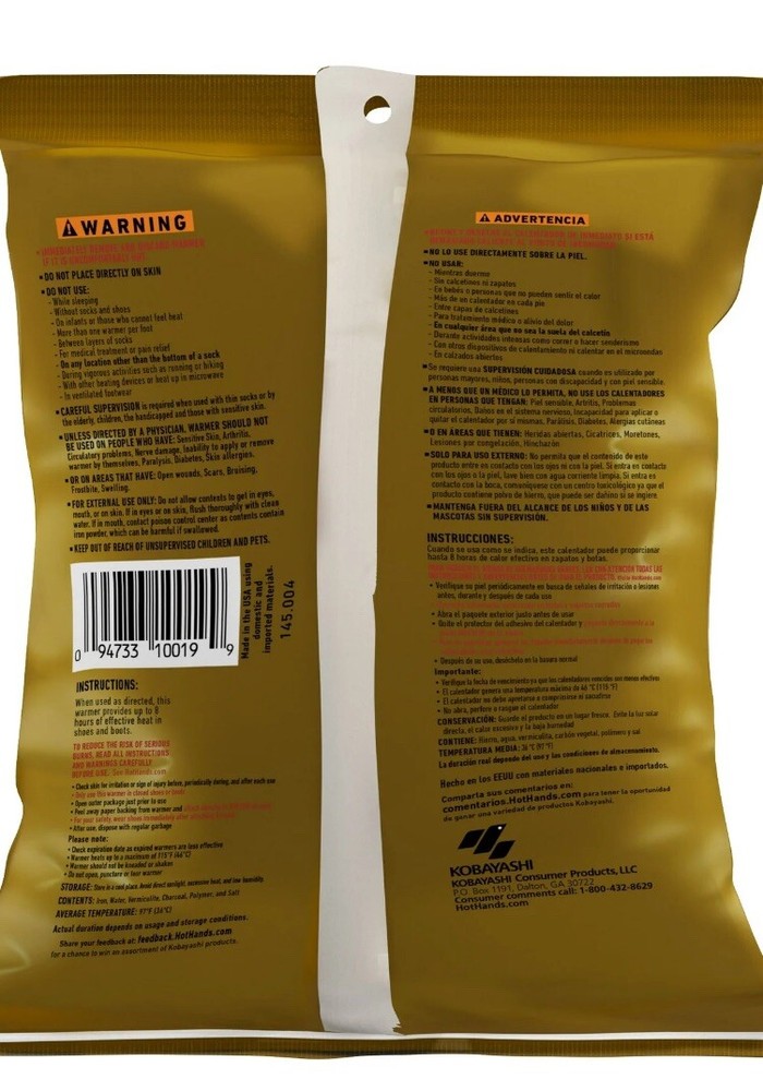 HotHands Toe Warmers, 7 Pair Pack EXP 2/27