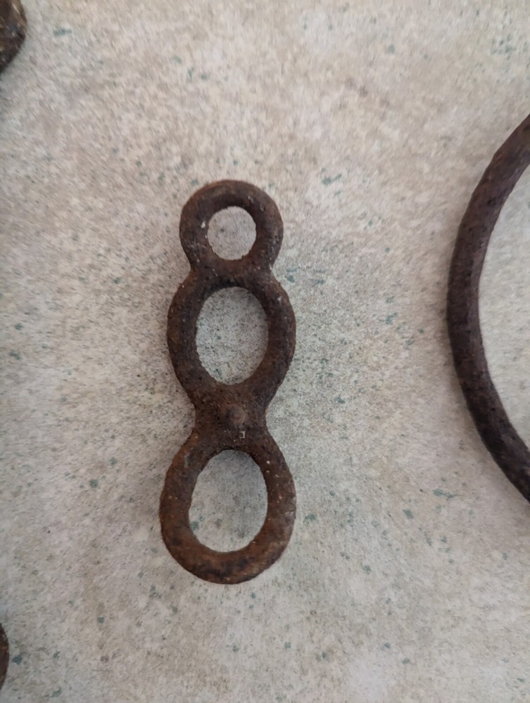 Lot Of 11 Rusty Old Hardware Pcs,Wrench,Hook,Loop,Ring, Handle,Latch,Primitive