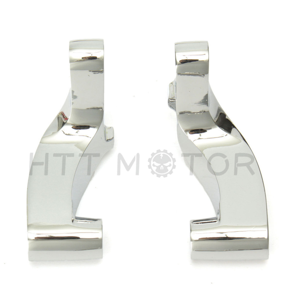 2pcs Chrome Motorcycle Mirror Relocation Extension Adapter Adaptor For Harley US