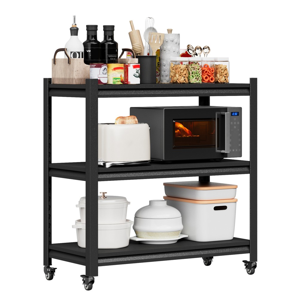 Metal Garage/Warehouse Storage Rack Unit Rolling Shelving Tool Storage Organizer