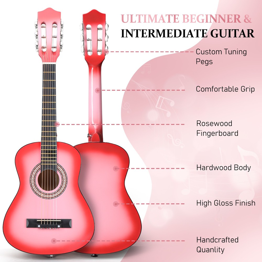 30 Inch Beginner Acoustic Guitar Package - Starter Bundle Kit & Accessories