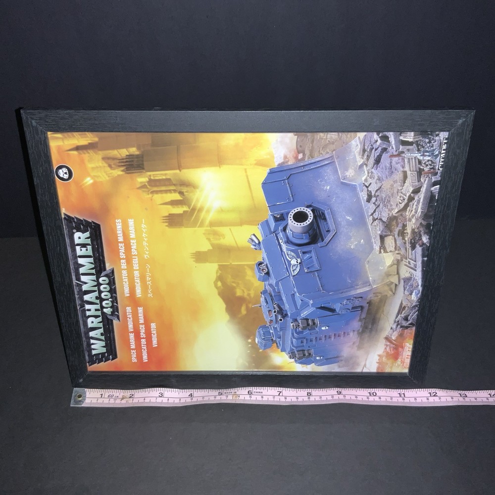 Framed Space Marine Vindicator Box Cover Art OOP Warhammer 40K DECOR