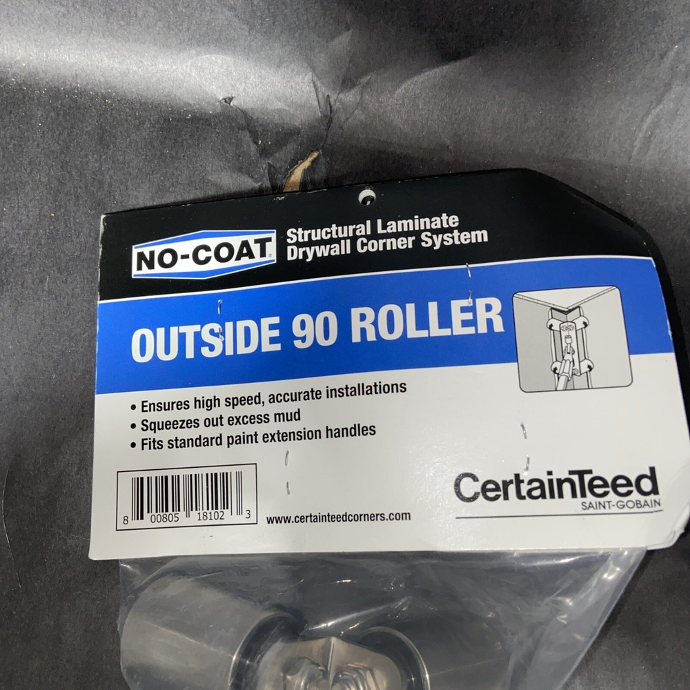 No-Coat Pro Smart Solid-90 Roller for Outside Drywall Corner Application