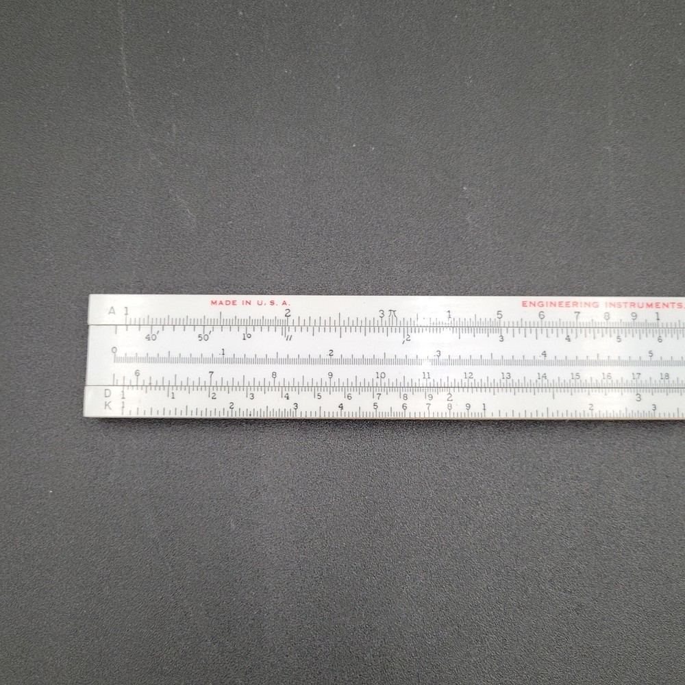Vintage Engineering Instruments Inc Peru Indiana Trig Slide Ruler w/Instructions
