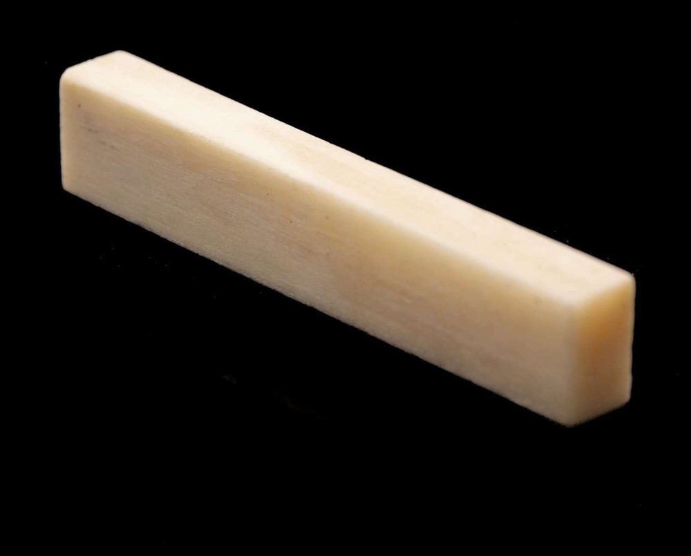 Tone Ninja Genuine Bone Nut Blank, Unbleached 1/4" thick NUT-NU24