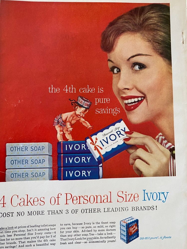 Ivory Soap, Full Page Vintage Print Ad, aa