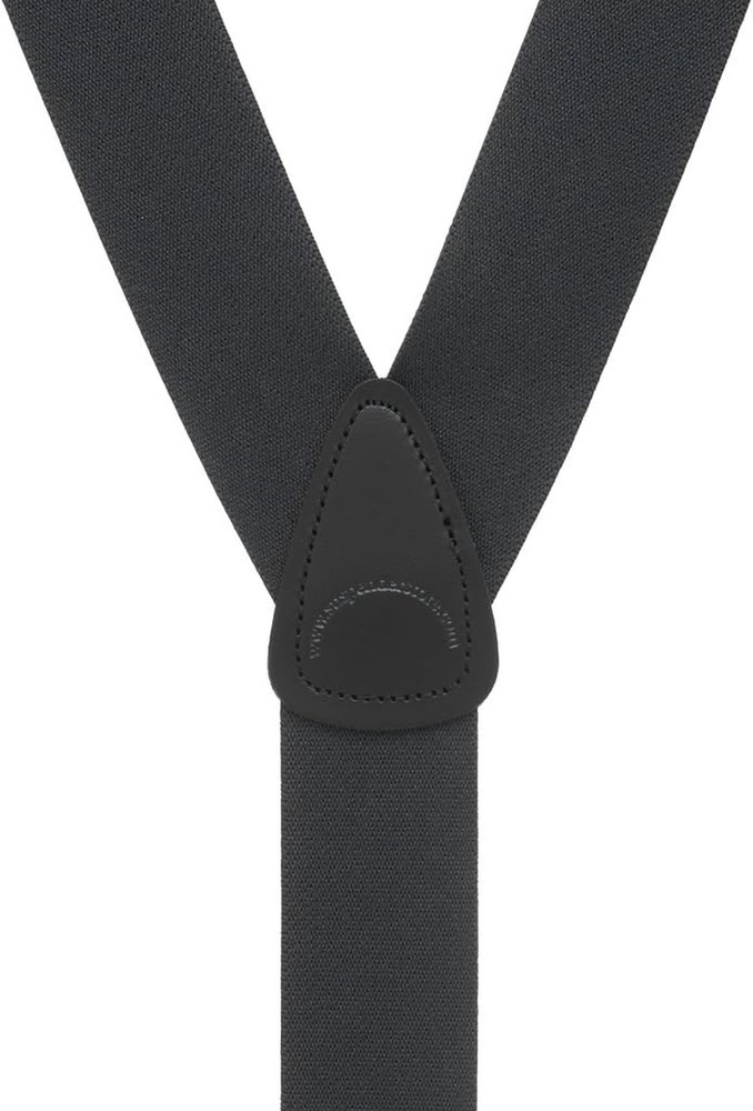 Solid Suspenders -1.5-Inch Wide Elastic - Y-Back - Trigger Snaps - Many Colors &
