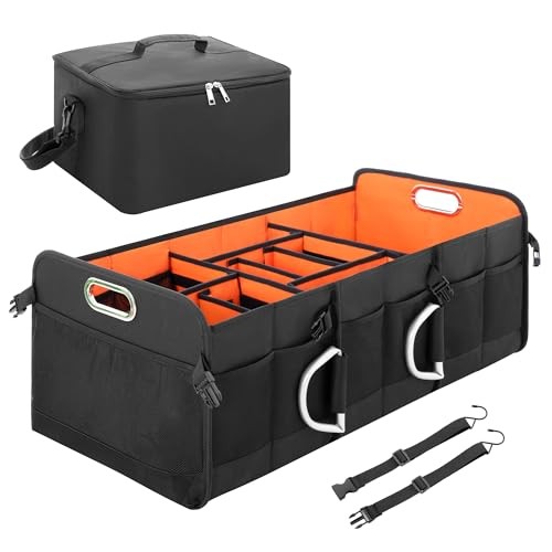 Trunk Organizer for SUV, Multi-Compartment Car Trunk Organizer, Car Large