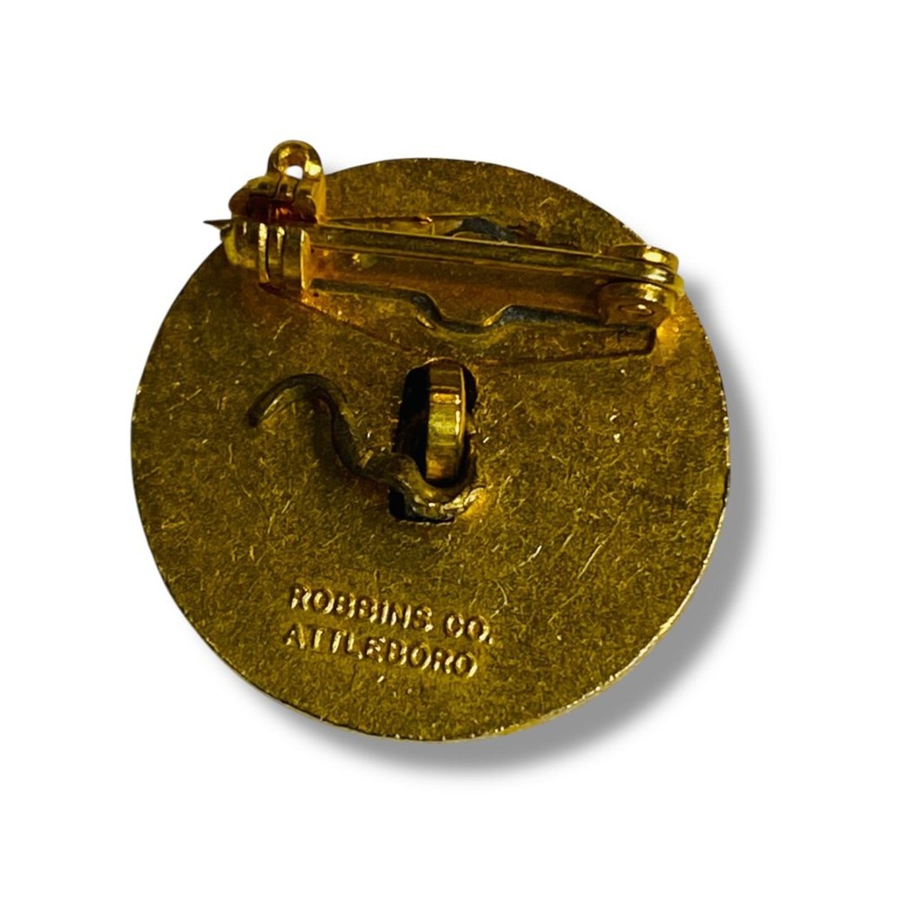 Vintage My Record 2 Years Lapel Pin .6" Diameter