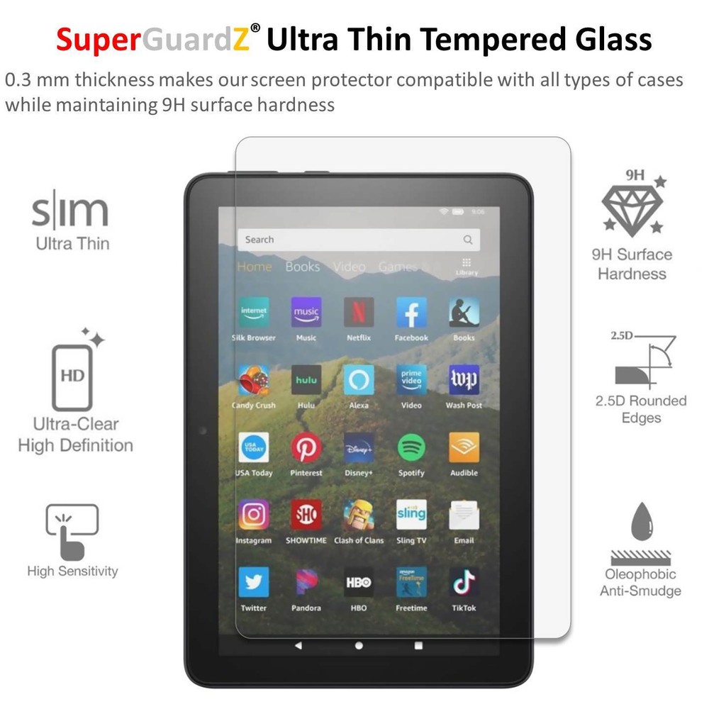 Anti Blue Light Tempered Glass Screen Protector For Amazon Fire HD 8 Plus (2020)