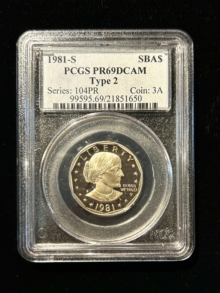 1981-S SBA$ PCGS Graded PR69 DCAM Type-2
