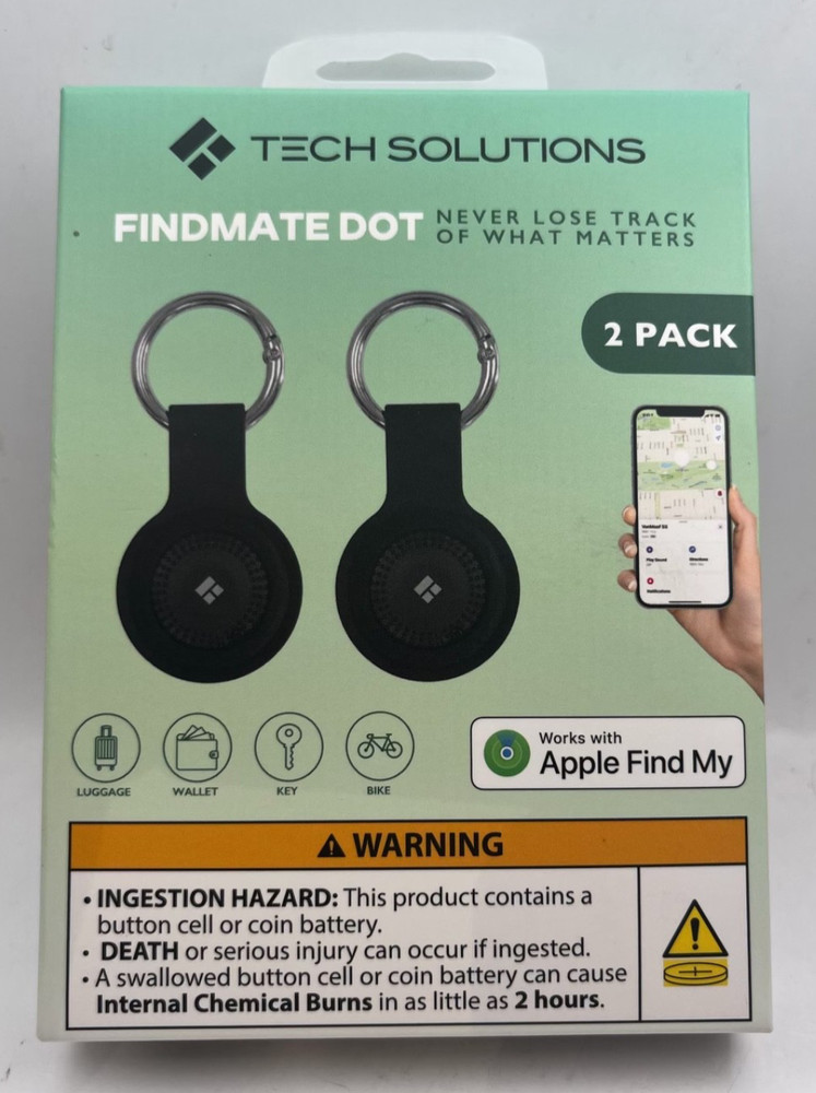 Tech Solutions Smart Tracker Tag with Audible Alarm – Bluetooth Smart Tag