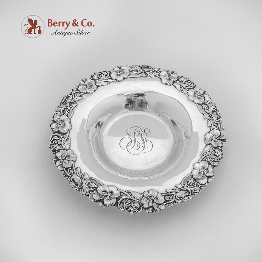 Violet Serving Plate Sterling Silver Black Starr and Frost