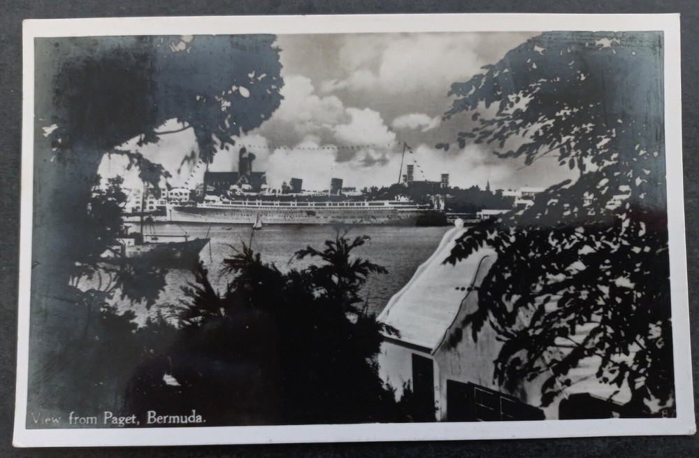 1953 Bermuda Postcard-View from Paget ties 2d Stamp cd Hamilton