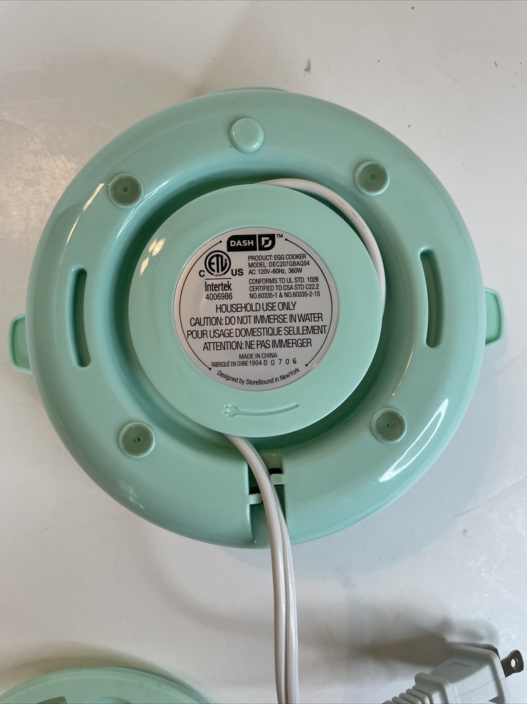 Dash Rapid Egg Cooker 7 Eggs Light Green Heating Plate w/Base ONLY- Model DEC207