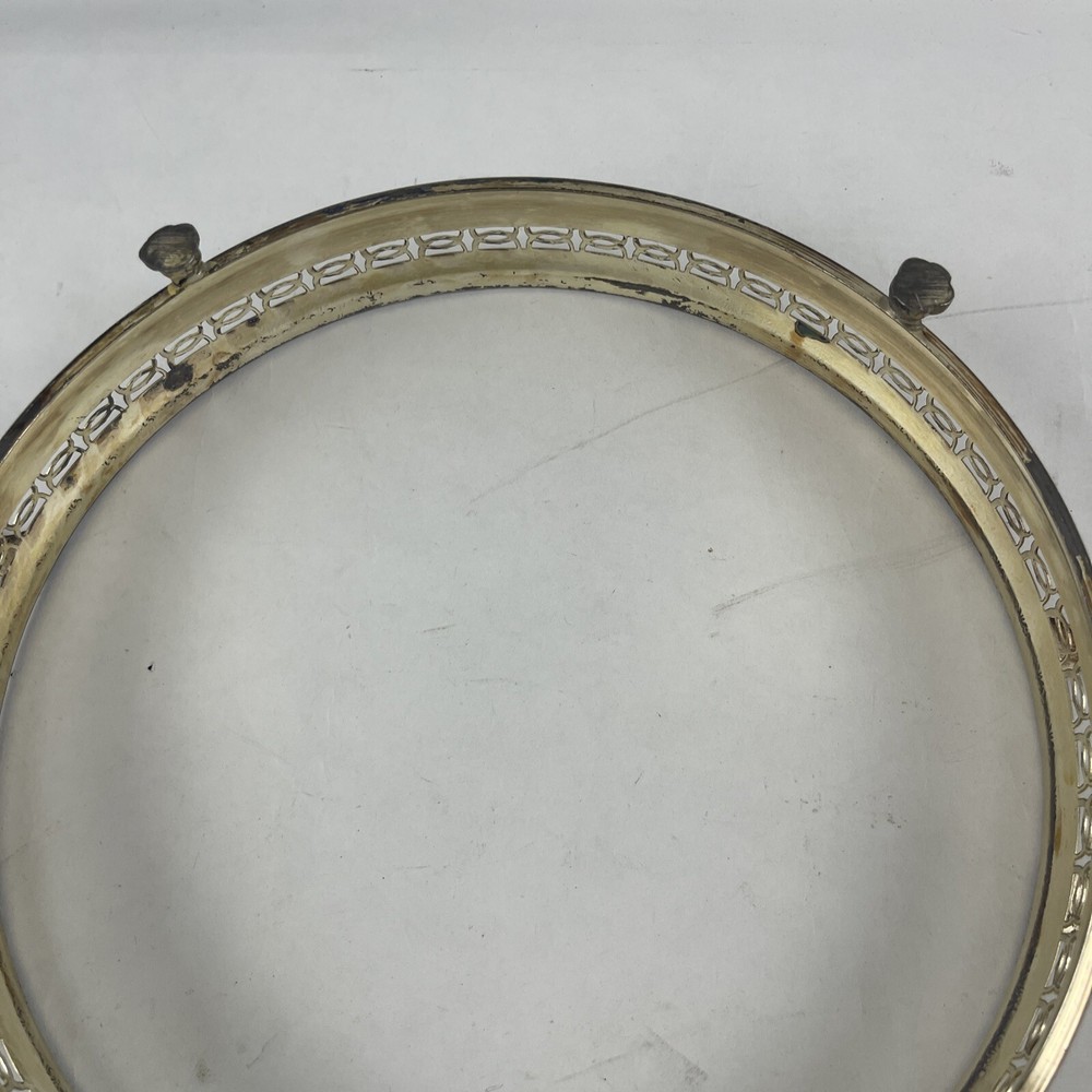 3639 Silver Coated vegetable dish holder 8 3/4”